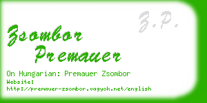 zsombor premauer business card